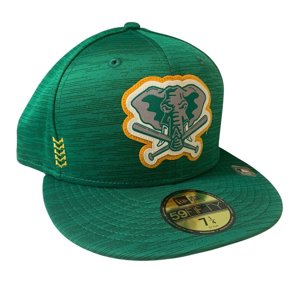 Oakland Athletics New Era 59FIFTY 2024 MLB Clubhouse Fitted Hat Cap Size 7 1/4
